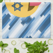 hanukkah chanukkah絵文字 キッチンタオル (折り畳み)