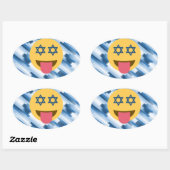 hanukkah chanukkah絵文字 楕円形シール (シート)