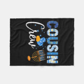 Hanukkah Cousin Crew Matching Family Christmas Paj フリースブランケット (正面(横))