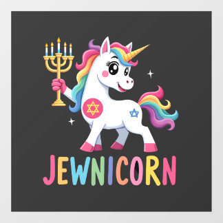 Hanukkah Dabbing Unicorn Jewnicorn Chanukah Jewish ウィンドウサイン