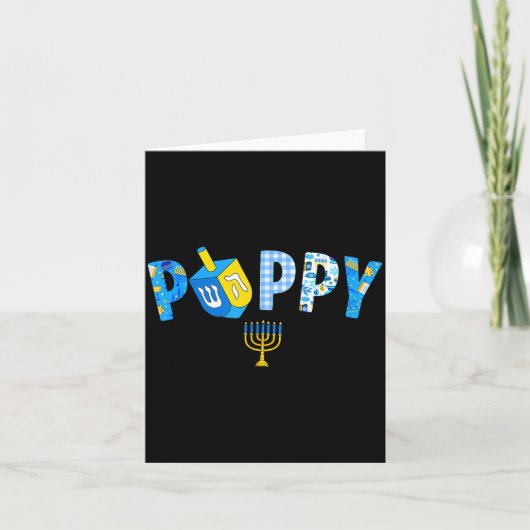 Hanukkah Dreidel Matching Family Party Pajama Ppy  カード (正面)