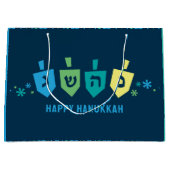 Hanukkah Dreidel Party Gift Bag ラージペーパーバッグ (正面)