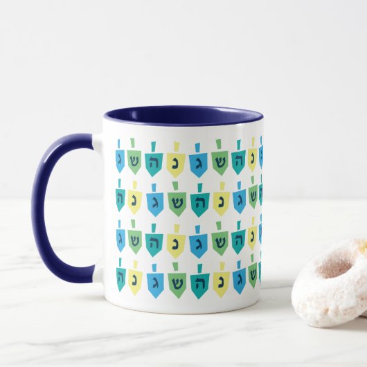 Hanukkah Dreidel Party Mug マグカップ (ドーナツ)