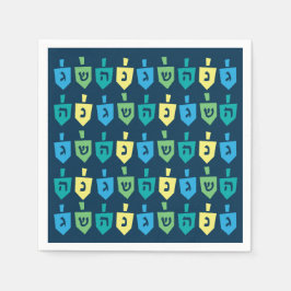 Hanukkah Dreidel Party Napkins スタンダードカクテルナプキン
