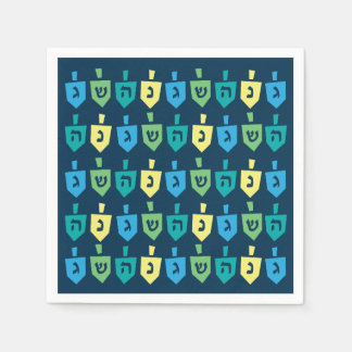 Hanukkah Dreidel Party Napkins スタンダードカクテルナプキン