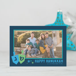 Hanukkah Dreidel Party Personalized Greeting Card シーズンカード