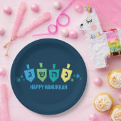 Hanukkah Dreidel Party Plates ペーパープレート (パーティー)