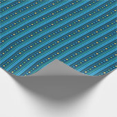 Hanukkah Dreidel Party Stripe Wrapping Paper ラッピングペーパー (角)