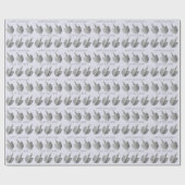 Hanukkah Dreidellシルバーパターンこれをパーソナライズ ラッピングペーパー (フラット)