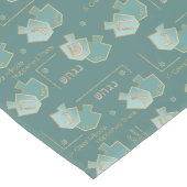 Hanukkah Dreidels Great Miracle ロングテーブルランナー (コーナー)