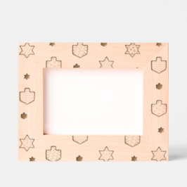 Hanukkah Dreidels & Stars レーザー彫刻フレーム