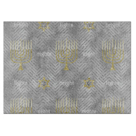 Hanukkah Elegant Menorahs カッティングボード