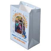 HANUKKAH FAMILYカスタマイズ可能な写真 ミディアムペーパーバッグ (正面アングル)