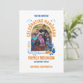 HANUKKAH FAMILY REUNION Customizable Photo 招待状 (スタンド正面)