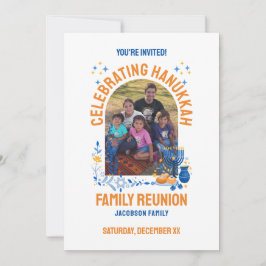 HANUKKAH FAMILY REUNION Customizable Photo  招待状