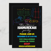 Hanukkah Feastable of Light 招待状 (正面/裏面)