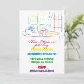 Hanukkah Feastable of Light White 招待状 (スタンド正面)