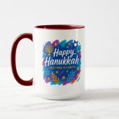Hanukkah Festival of Lights Art – Combo Mug マグカップ (左)