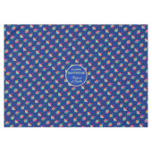 Hanukkah Festival Party dreidels blue pattern toys テーブルクロス (正面(横))