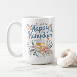 Hanukkah FLorals Hand-drawn Art  コーヒーマグカップ