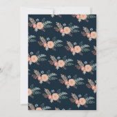 Hanukkah FLorals Hand-drawn Art CUSTOM Party 招待状 (裏面)