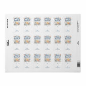 Hanukkah FLorals Hand-drawn CUSTOM TO FROM Gift ラベル (フルシート)