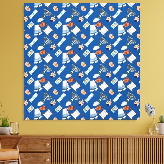 Hanukkah Fun Canvas Print キャンバスプリント (インサイチュ (リビング))