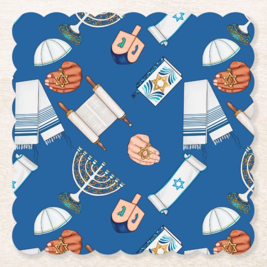 Hanukkah Fun Coasters ペーパーコースター (正面)