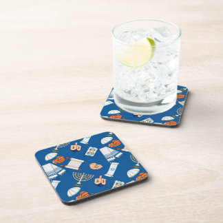 Hanukkah Fun Cork-Backed Coasters コースター