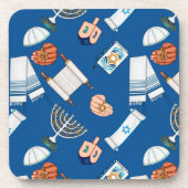 Hanukkah Fun Cork-Backed Coasters コースター (正面)