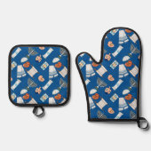 Hanukkah Fun Oven Mitt Set 鍋つかみ&鍋敷きセット (正面)