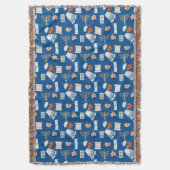 Hanukkah Fun Throw スローブランケット (正面縦)
