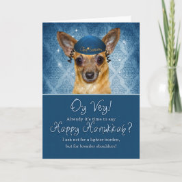 Hanukkah Funny Chihuahua in a Yarmulke シーズンカード