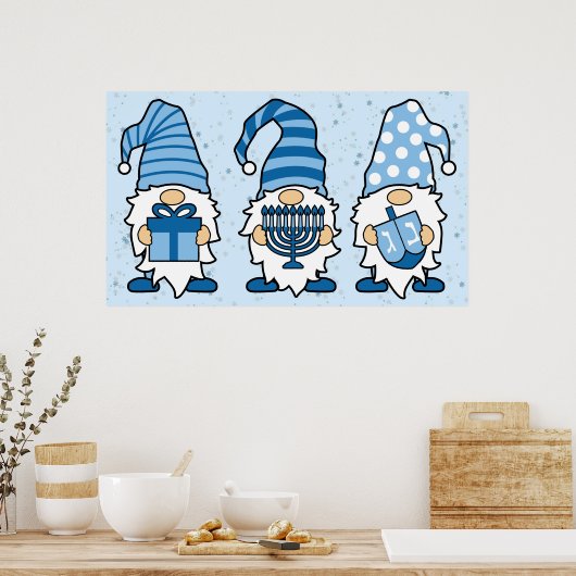 Hanukkah Gnomes Trio Poster ポスター (キッチン)