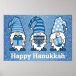 Hanukkah Gnomes Trio Poster ポスター<br><div class="desc">hanukkah gnomes trio poster with text happy hanukkah</div>