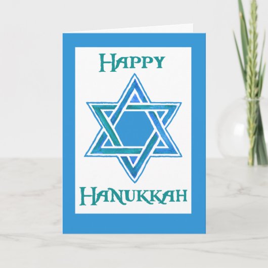 Hanukkah Greeting CardとStar of David シーズンカード (正面)