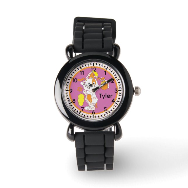 Hanukkah Happy Dog Watch Personalize 腕時計 (正面)