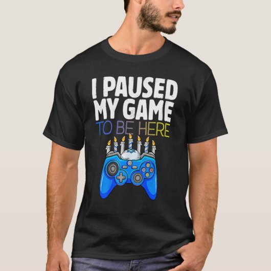 Hanukkah I Paused My Game to be here Controller Ga Tシャツ (正面)