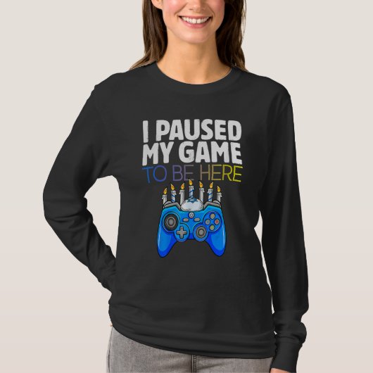Hanukkah I Paused My Game to be here Controller Ga Tシャツ (正面)