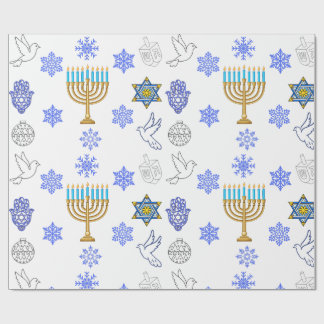 Hanukkah Icons Wrapping Paper | Menorah  ラッピングペーパー