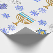 Hanukkah Icons Wrapping Paper | Menorah  ラッピングペーパー (角)