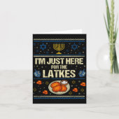 Hanukkah Im Just Here For The Latkes Chanukah Hanu カード (正面)