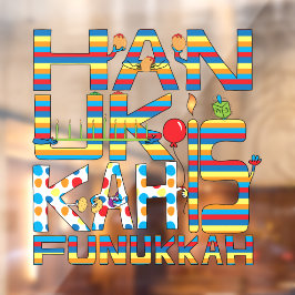 Hanukkah is Funukkah Window Stick ウィンドウサイン