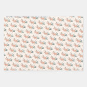 Hanukkah Jewish Bat Mitzvah Florals Hand-drawn Set ラッピングペーパーシート (正面2)