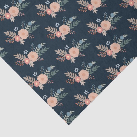 Hanukkah Jewish Bat Mitzvah Florals Hand-drawn Set 薄葉紙 (詳細)