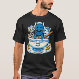 Hanukkah Jewish Cats Ramen s Chanukah Hanukkah Pj Tシャツ