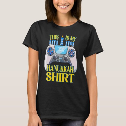 Hanukkah Jewish Christmas Boys This Is My Hanukkah Tシャツ (正面)