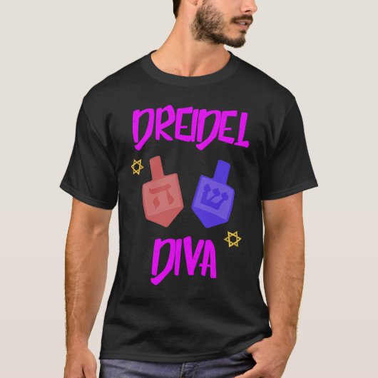 Hanukkah Jewish Dreidel Diva Womens Tシャツ (正面)