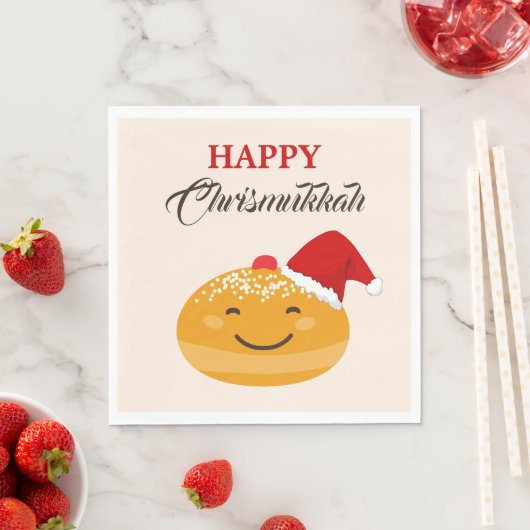 Hanukkah Jewish Holiday - Happy Chrismukkah  スタンダードランチョンナプキン (インサイチュ)
