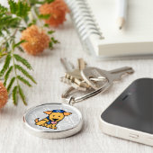 Hanukkah Jewish Labrador Retriever Puppy Dog キーホルダー (側面)